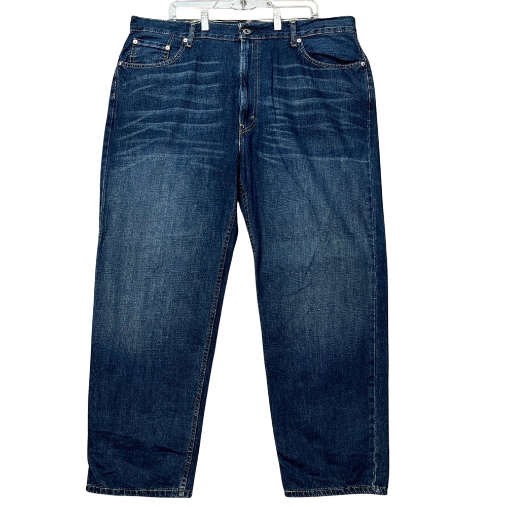 Levi's 550 Relaxed Fit Jeans Mens 42x30 Dark Wash Tapered Leg 5 Pocket Denim EUC